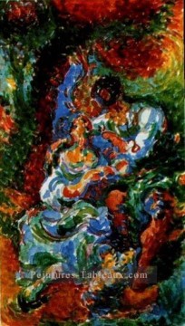 Couple Boucher 1919 cubisme Pablo Picasso Peinture à l'huile